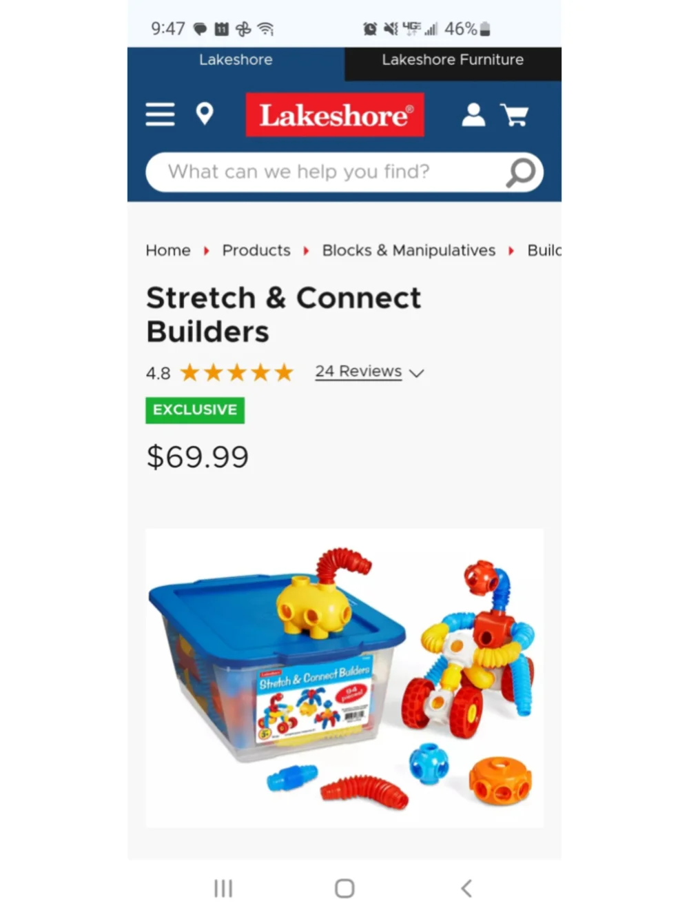 Lakeshore stretch and connect builders.